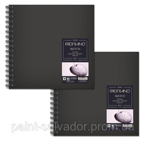 

28003030 Альбом для эскизов Sketch Book 30х30 см 110 г/м.кв. 80 листов в твердом переплете на спирали Fabriano