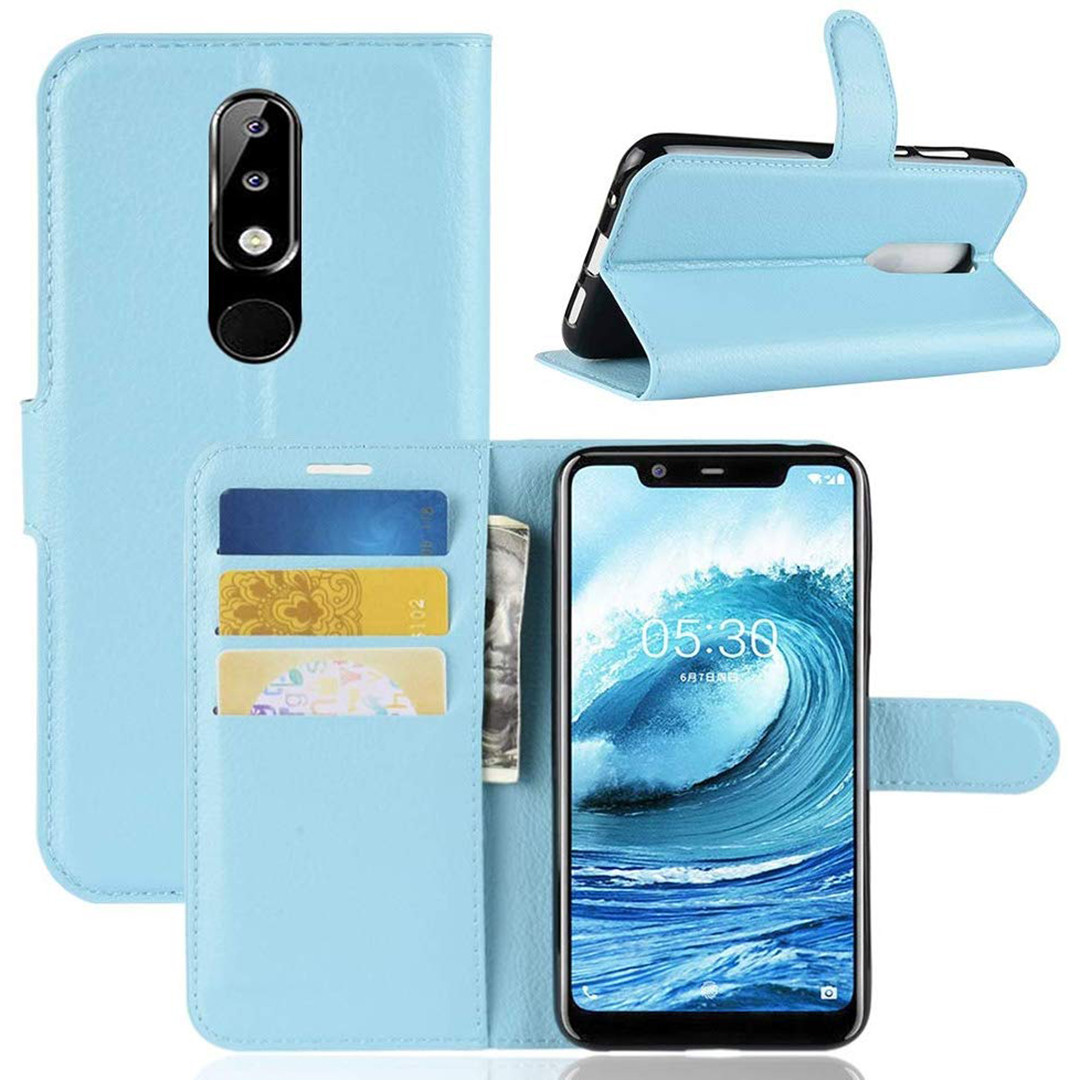 

Чехол-книжка Litchie Wallet для Nokia 5.1 Plus (X5) Голубой