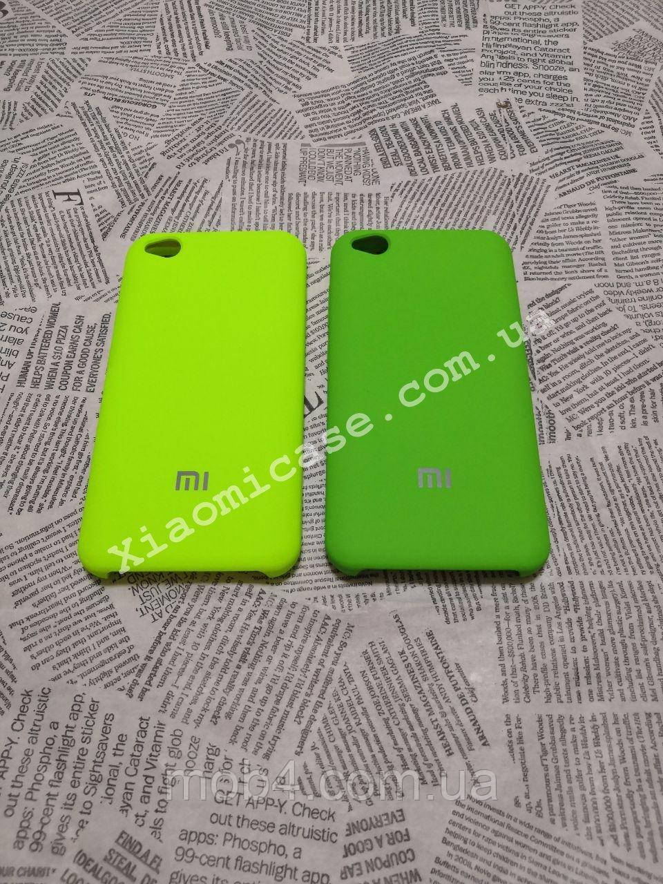 

Брендовый чехол Silicone Cover накладка бампер для Xiaomi (Ксиоми) RedMi Go (зеленый и лайм), Разные цвета