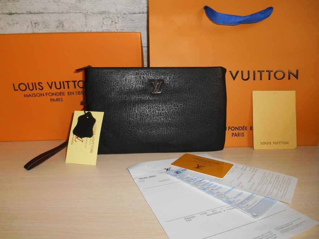 Мужская сумка клатч барсетка вместительная Louis Vuitton, кожа, Франци