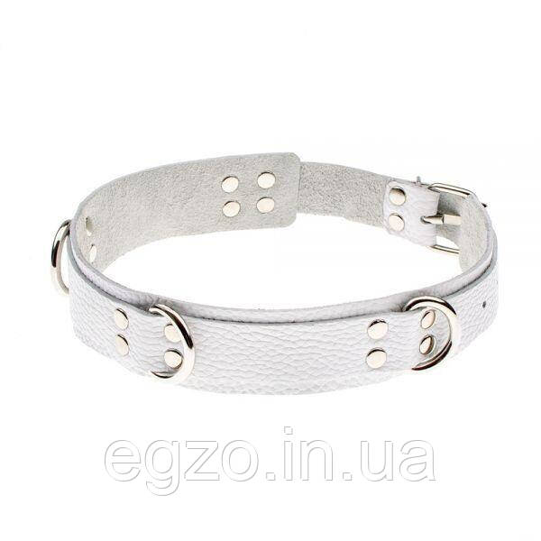 

Ошейник "Slave leather collar" white - Белый