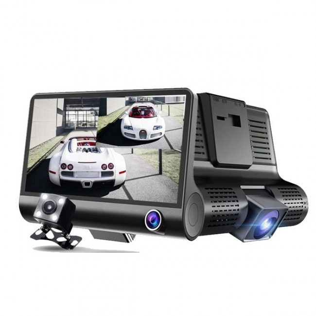 

Видеорегистратор с 3 камерами Car DVR WDR Full HD 1080P