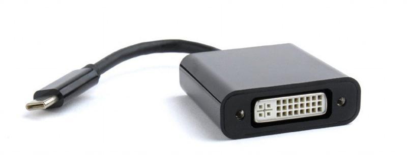 

Адаптер Type-C-DVI 3.1 Cablexpert 0.15m Black, Черный