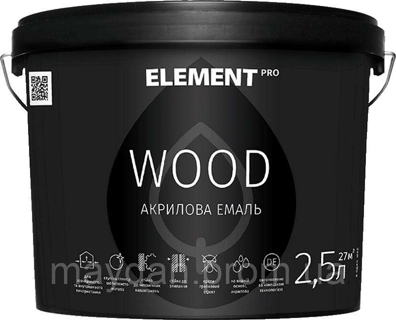 

Акриловая эмаль для дерева WOOD