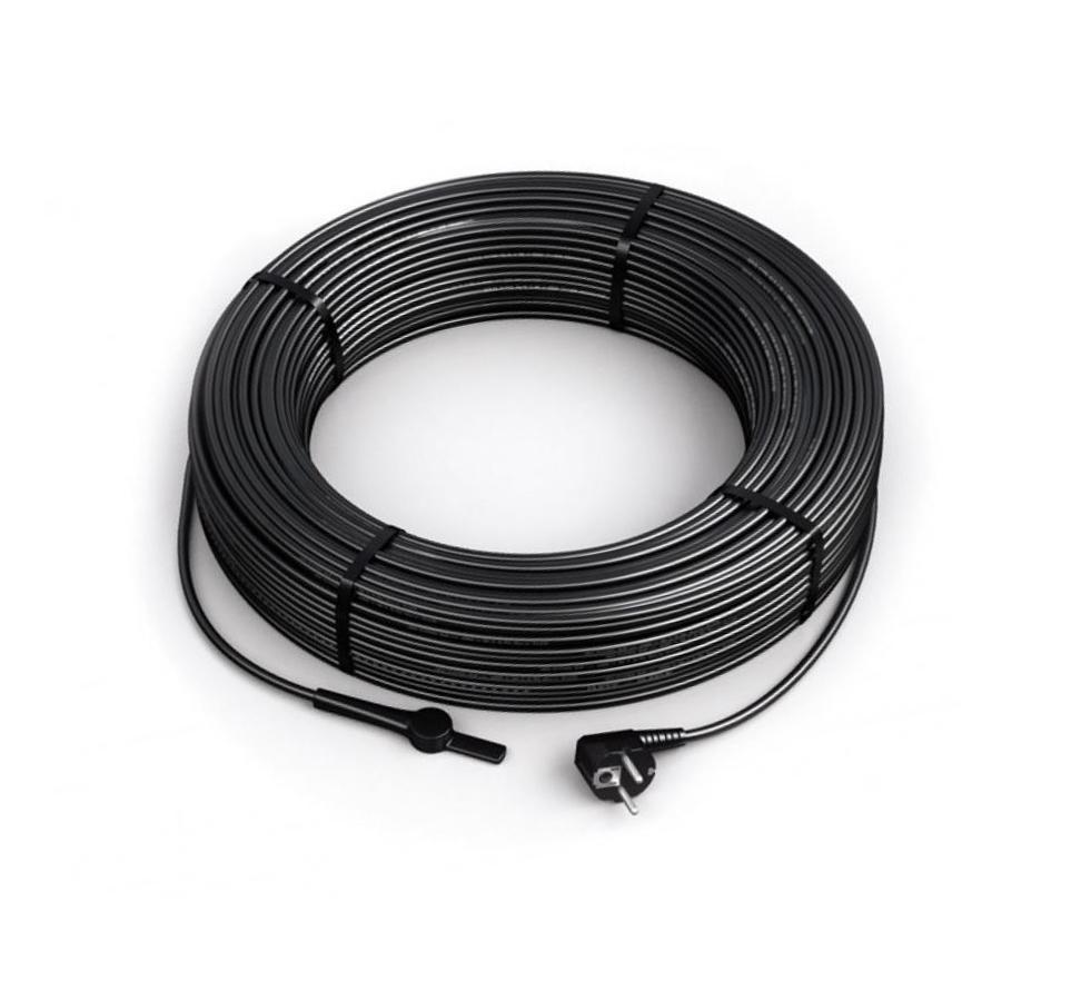 Нагревательный кабель с вилкой и термостатом Hemstedt / 16 м / 480 Вт