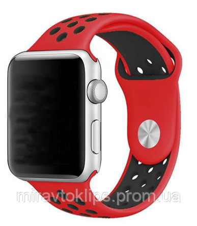 

Ремешок браслет сетка Nike Sport Band для Apple Watch 42/44 mm, Red+Black (Красный / черный)