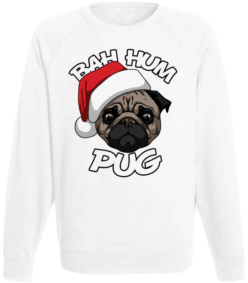 

Мужской свитшот Bah Hum Pug (белый) M