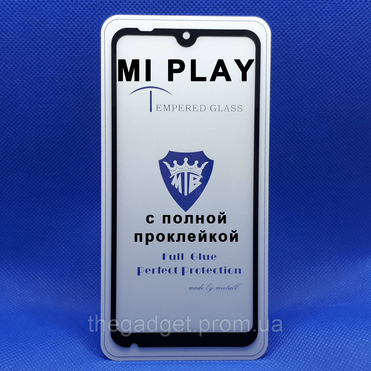 

Защитное стекло для Xiaomi Mi Play Черное с полной проклейкой