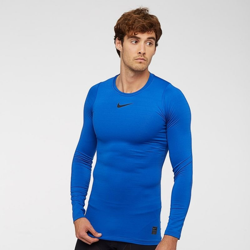 

Футболка с длинным рукавом утепленная Nike Pro Warm Compression Long Sleeve, Синий