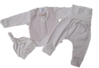 Комплект ясельный для мальчиков Сэмми (56 см)  (Шапка, кофта, штаны) Интерлок
