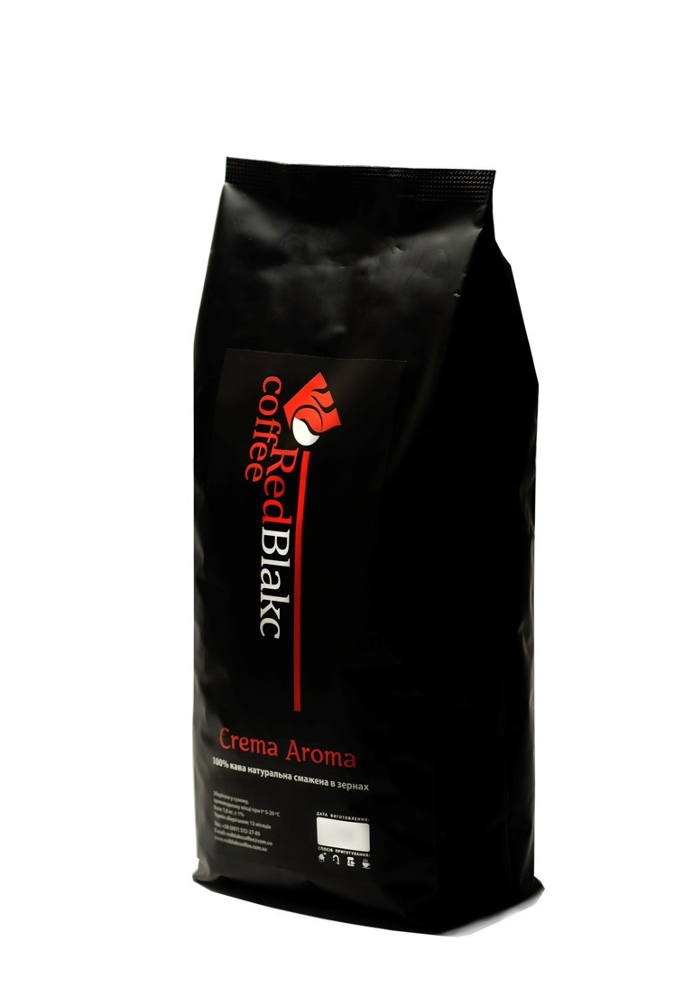 Кофе Crema Aroma RedBlakcCoffee в зернах 1 кг