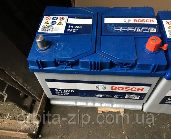 

0092S40260 Аккумулятор 70Ah-12v (S4026) (261x175x220),R,EN630(Азия) (пр-во BOSCH)