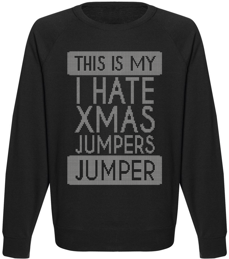 

Мужской свитшот This Is My I Hate Xmas Jumpers Christmas Jumper (чёрный) L, Черный