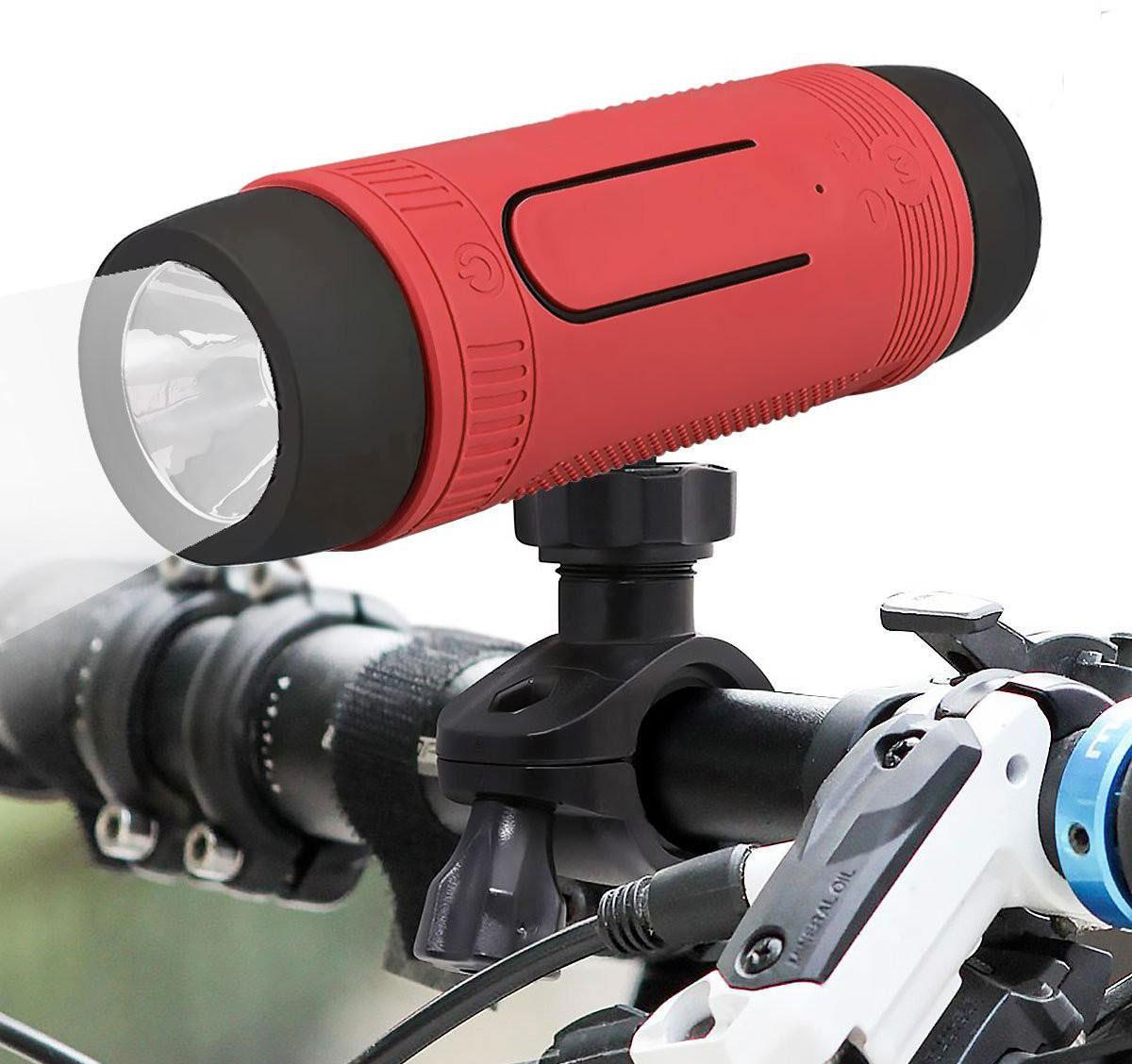 Мини-Колонка Bluetooth Zealot S1 LED + фонарик для велосипеда