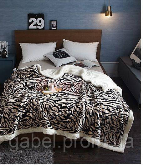 

Мягкий плед микрофибра на овчине 150х200 Sherpa Тигровый, Бежевый