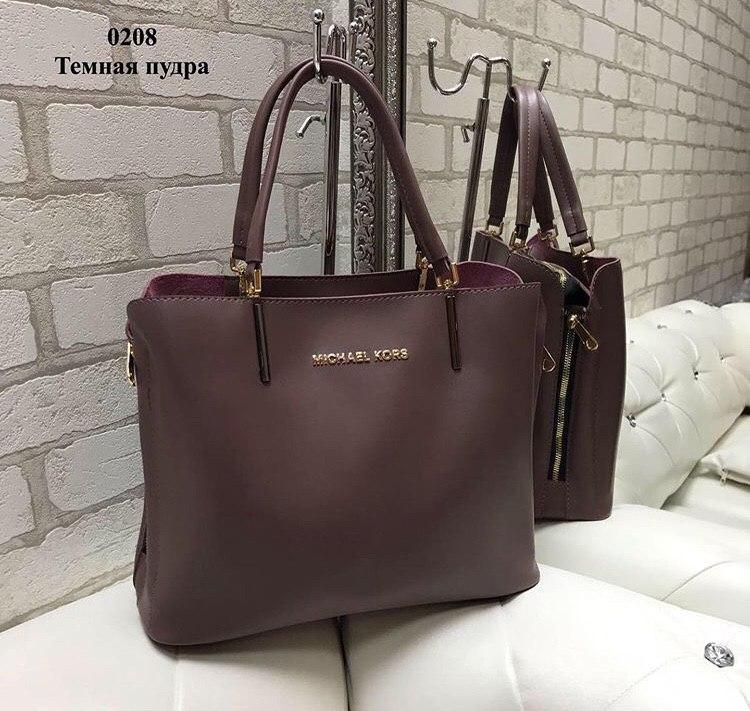 

Женская сумка из экокожи в стиле Michael Kors Темная пудра