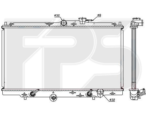 

Радиатор охлаждения Honda Accord V