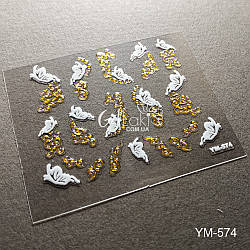 3D наклейки для дизайну нігтів YM-574