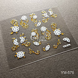 3D наклейки для дизайну нігтів YM-576