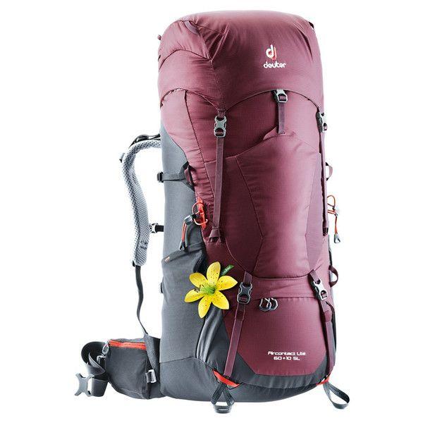 

Рюкзак женский Deuter Aircontact Lite SL 60+10 л, Бордовый-черный