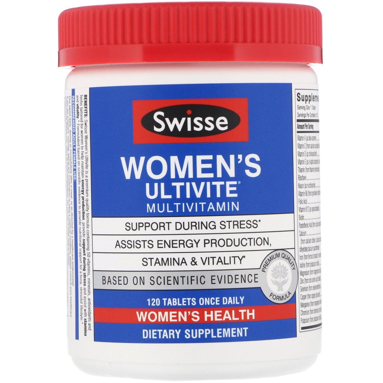 

Swisse, Womens Ultivite Multivitamin, 120 Tablets