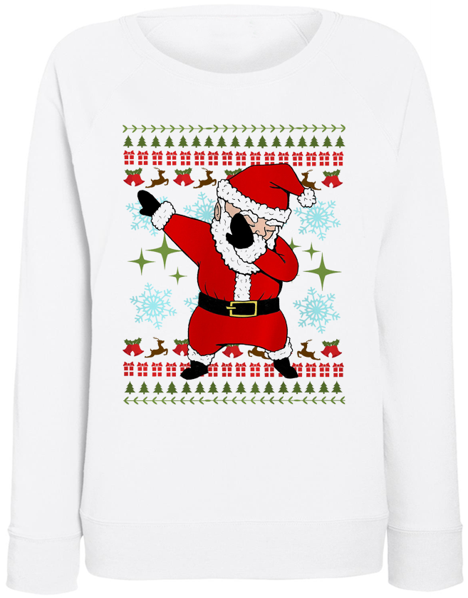 

Женский свитшот Dabbing Santa (белый) S