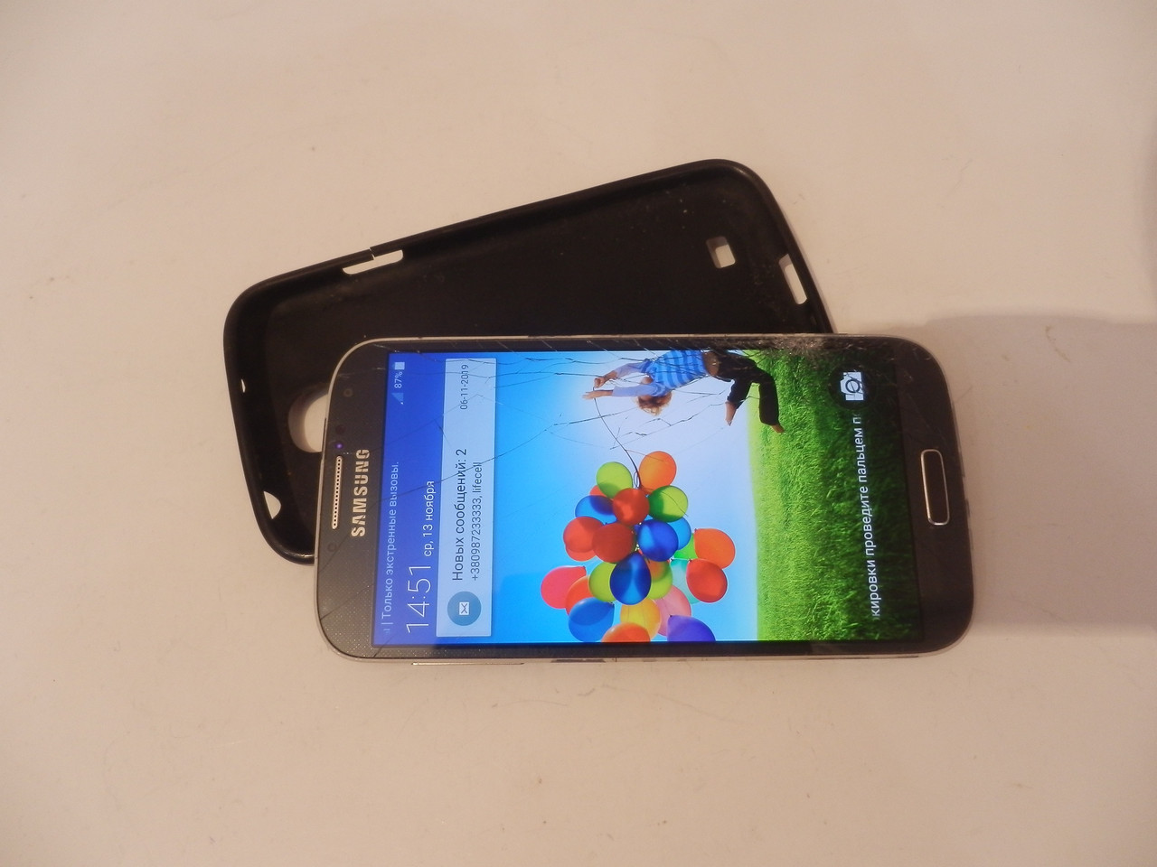 Samsung Galaxy S4 I9500 Black Mist  №7228 на запчасти