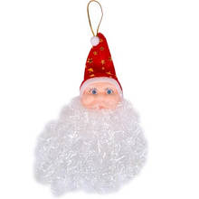 Новогодняя игрушка голова Деда Мороза