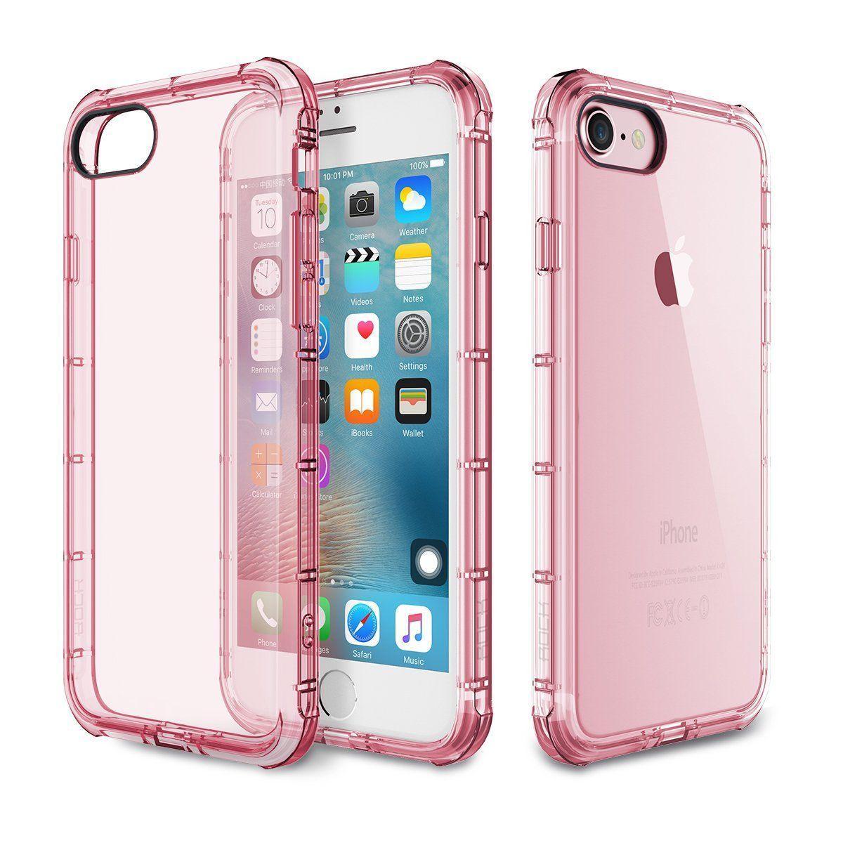 

Чехол-накладка Rock TPU Case Fence series iPhone 7 Transparent/Pink #I/S, Прозрачный