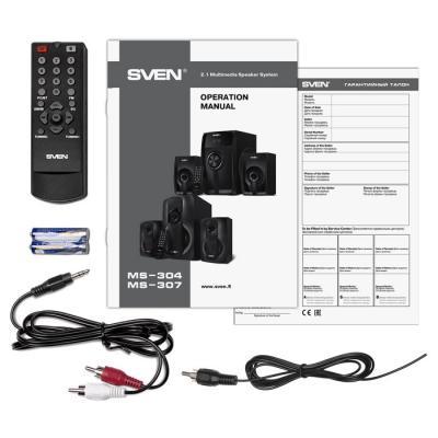 Купити Акустична система 2.1 SVEN MS-304 Bluetooth (34W, FM/SD/MMC/USB) + пульт ДУ в Києві. Інтернет-магазин 