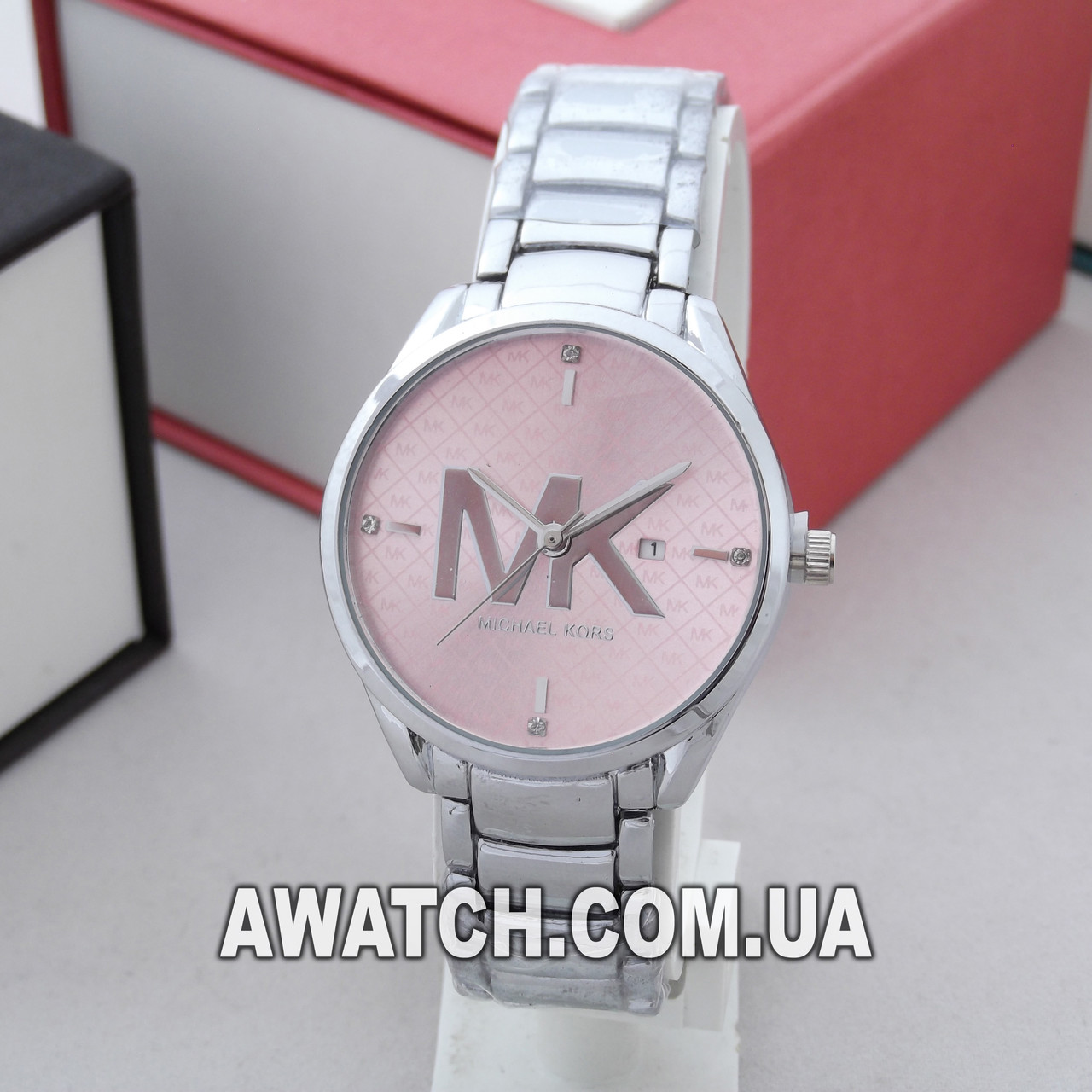 

Женские кварцевые наручные часы Michael Kors MK-A165-1 / Майкл Корс на металлическом браслете серебристого цвета