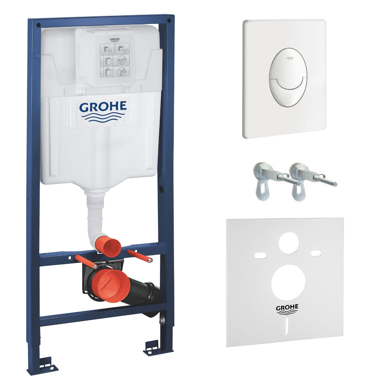 

Инсталляция Grohe Rapid SL 4 в 1 ( с кнопкой 38505SHO, цвет белый) 38722001