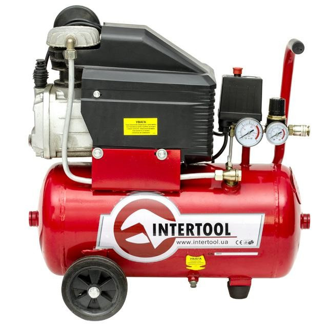 

Компрессор 24 л, 2 HP, 1,5 кВт, 220 В, 8 атм, 206 л/мин Intertool PT-0010