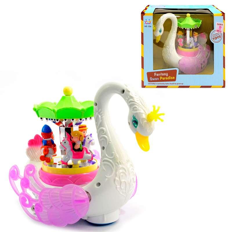 

Детская музыкальная игрушка Лебедь с каруселью (536)