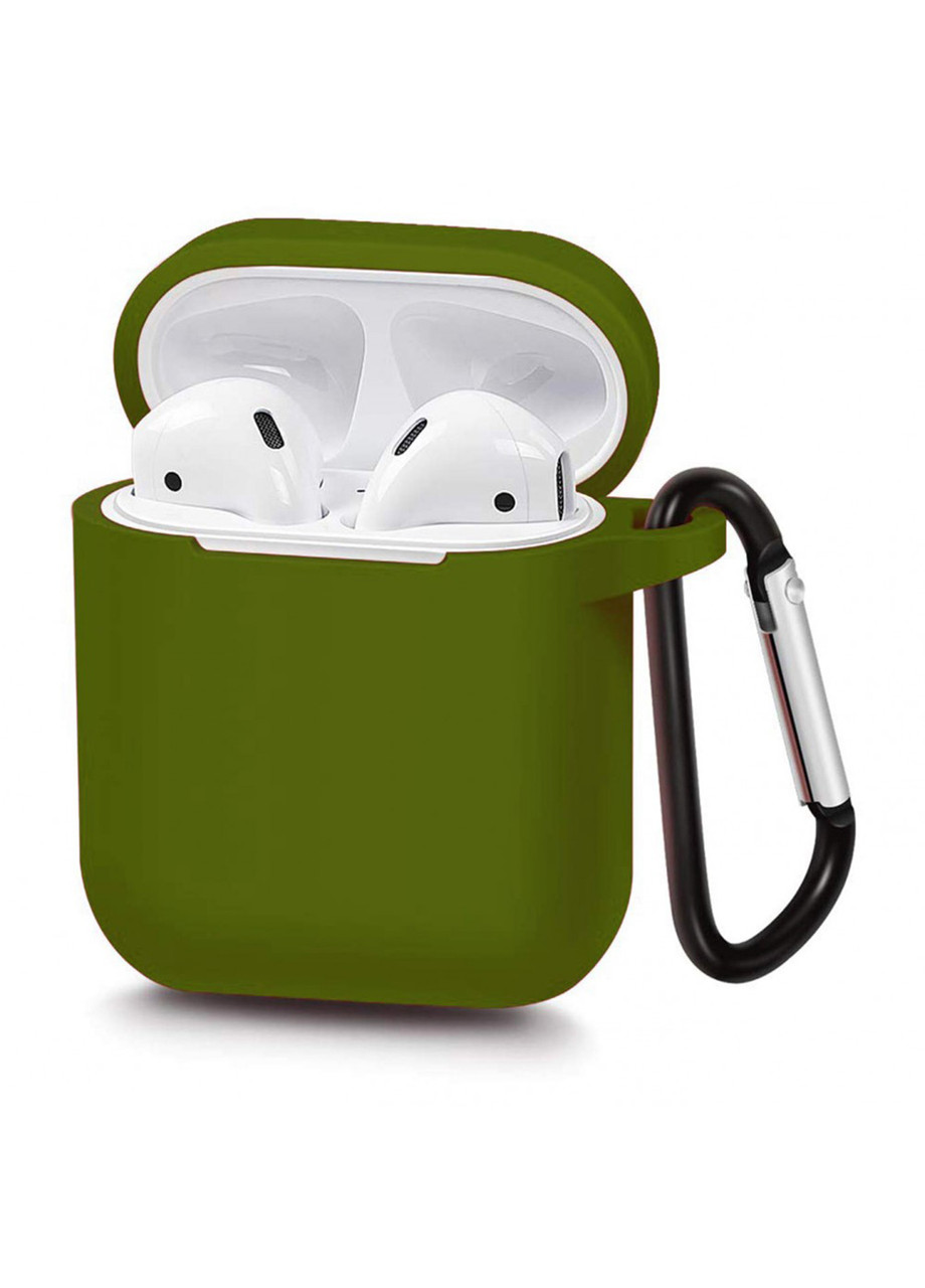 

Чехол ARM силиконовый с карабином для AirPods 1 Army green, Зеленый