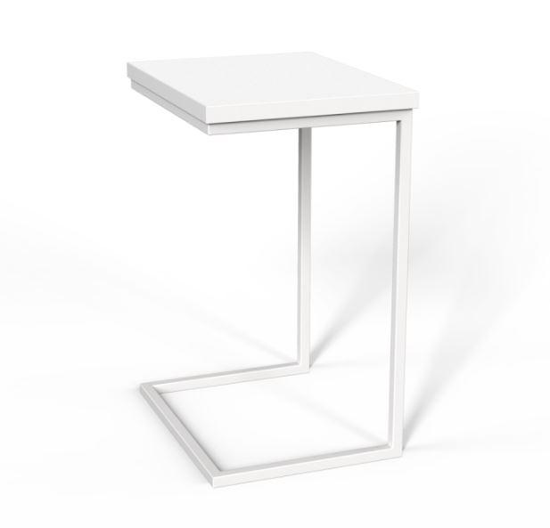 Стол приставной Фиджи белый+каркас металлический белый