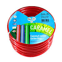 Шланг поливальний Presto-PS силікон садовий Caramel (червоний) діаметр 3/4 дюйма, довжина 50 м (SE-3/4 50), фото 1