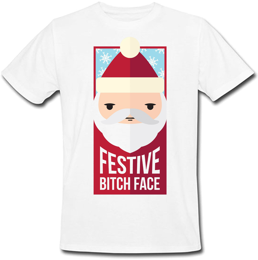 

Футболка Festive B*tch Face (белая) XXL