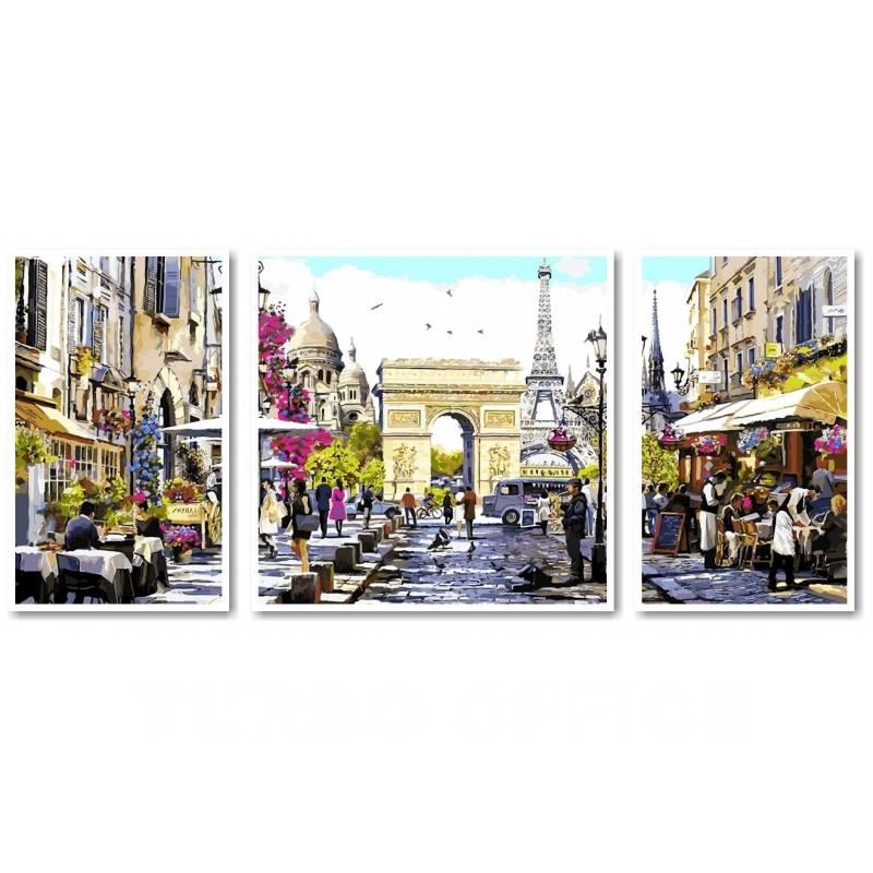 Картина По Номерам Париж - Столица Франции, 50x150 См., Babylon ...