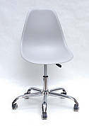 Офісний пластиковий стілець на коліщатках регульований Nik Office Onder Mebli, сірий 10