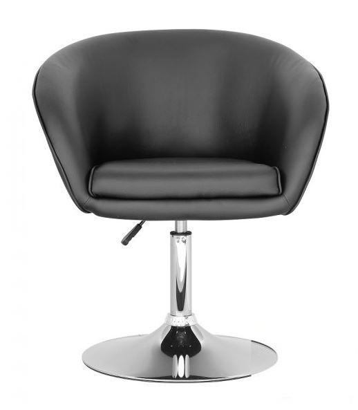 Кресло Мурат мягкое, хромированное, экокожа, цвет черный (2)