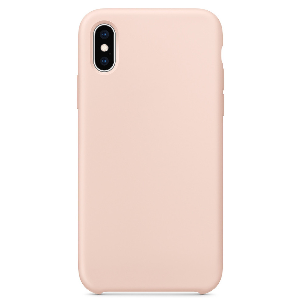 

Силиконовый чехол с микрофиброй без логотипа (AA) для Apple iPhone XS Max (6.5") Розовый / Pink Sand