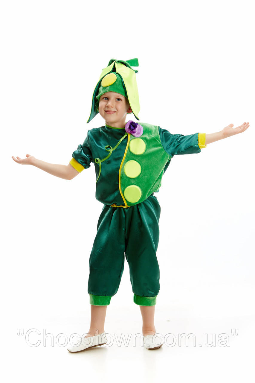 

Детский карнавальный костюм для мальчика «Горох» 110-120 см, зеленый