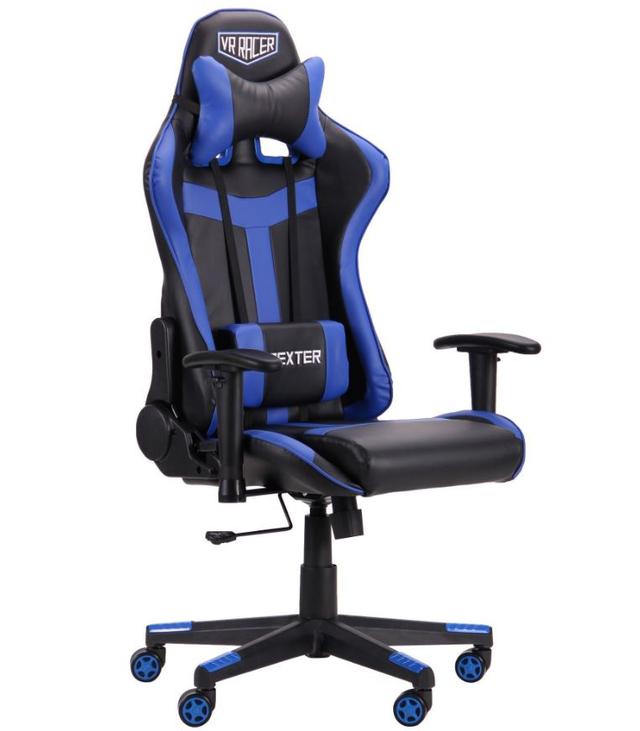 Кресло VR Racer Dexter Skyline черный, синий
