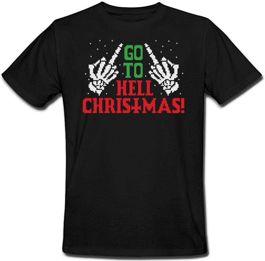 

Футболка Go To Hell Christmas! (чёрная) XL