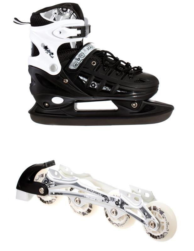 

Ролики-коньки Scale Sport. Black (2в1), размер 29-33, Черный