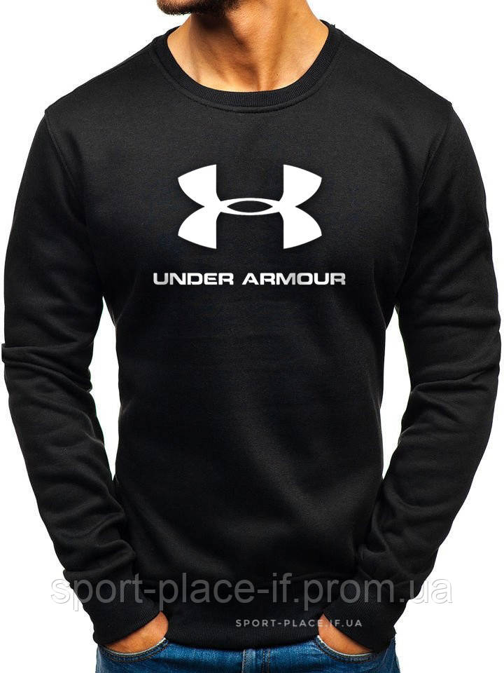 

Утепленный мужской свитшот Under Armour (Андер Армор) черный (ЗИМА) с начесом толстовка лонгслив M, 48