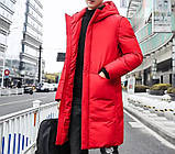 Зимняя куртка-пальто удлиненная, спортивная непромокаемая, утеплитель силикон не сбивается при стирке, фото 2