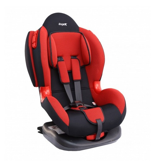 

Детское автокресло SIGER Кокон Isofix красный 1-7 лет 9-25кг 1/2 категория