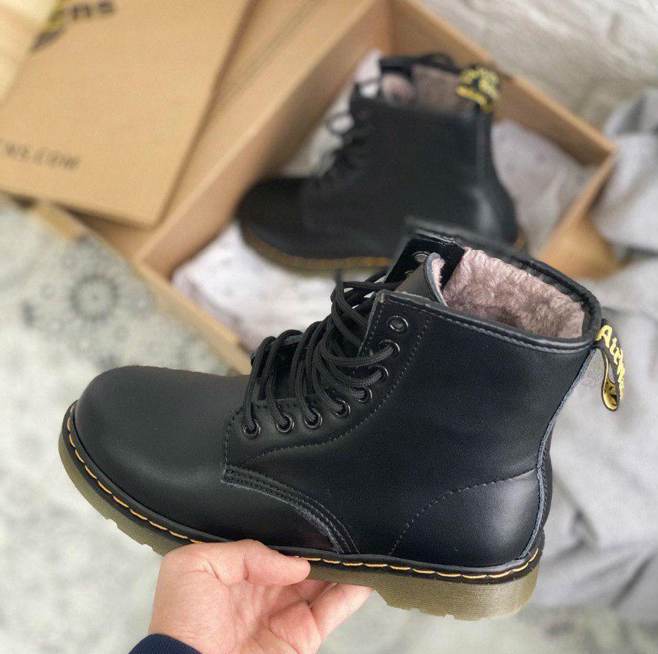 

Dr. Martens 1460 Fur Winter Mono Black (мех) | ботинки / берцы женские; черные; зимние; с мехом 37eur - 23.5cm, Черный